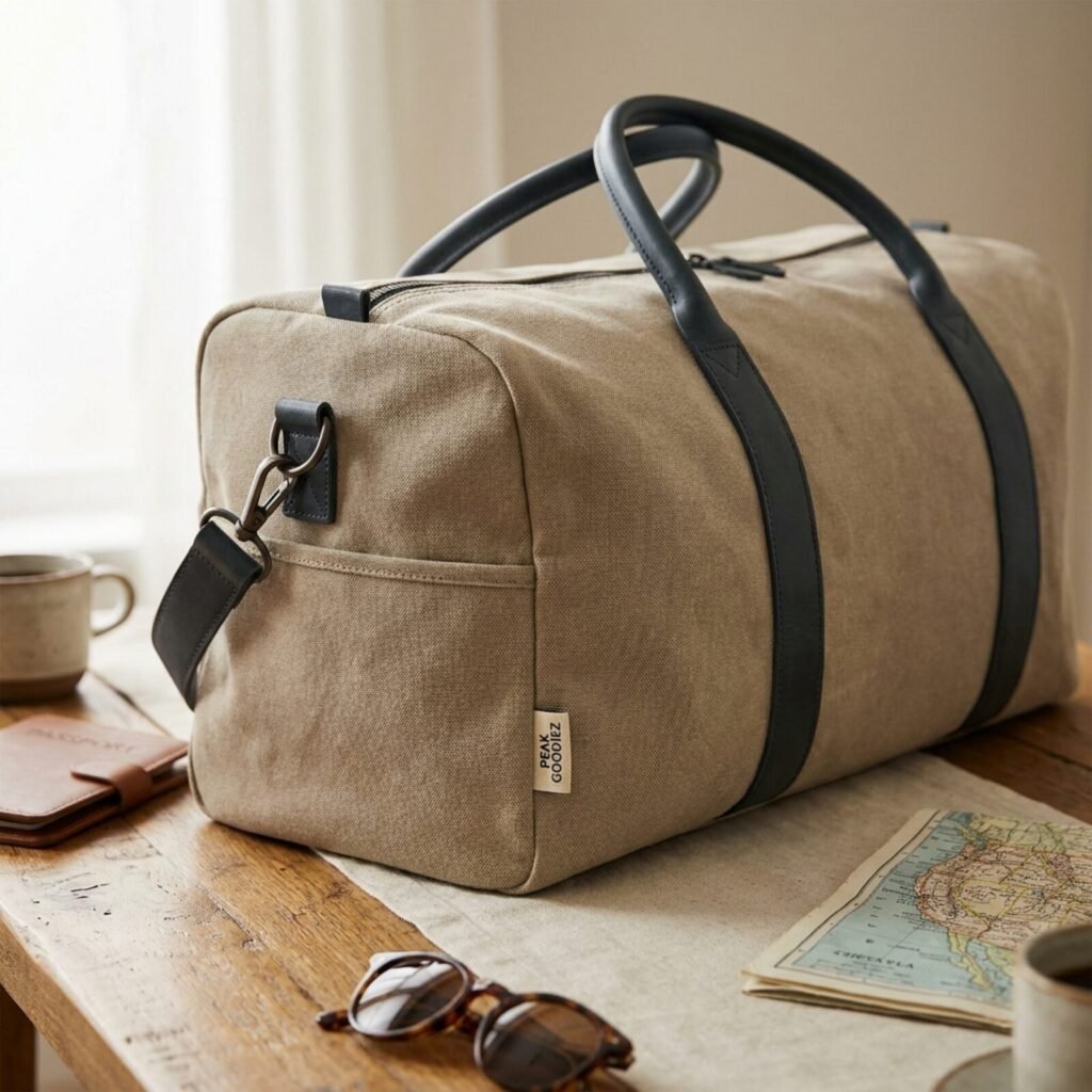Meridian Leather-Trim Duffel — Peak Goodiez